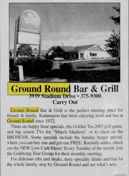 Ground Round - May 24 2004 Article